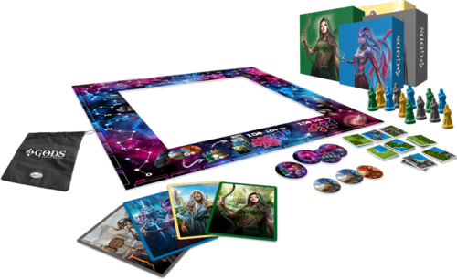 Monopolis 4 Gods Base Tabletop, Board and Card Game