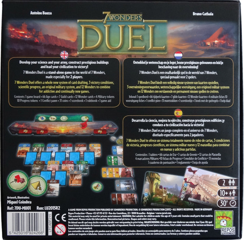 7 Wonders Duel Board Game Monopolis 7 Wonders Duel Base Tabletop, Board and Card Game