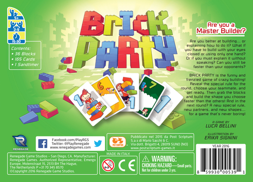 Monopolis Brick Party Base Tabletop, Board and Card Game