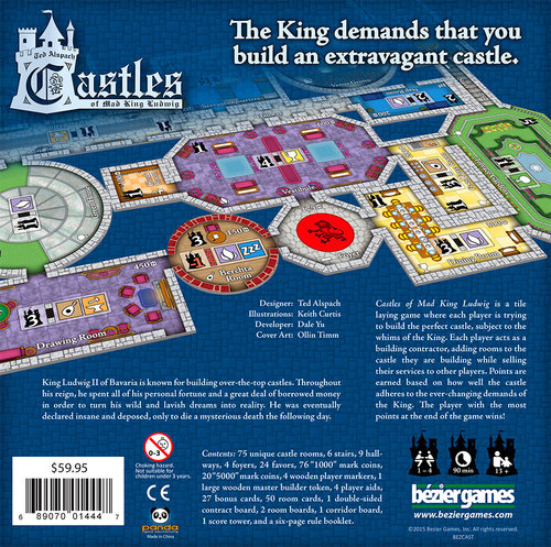 Monopolis Castle of Mad King Ludwig Base Tabletop, Board and Card Game