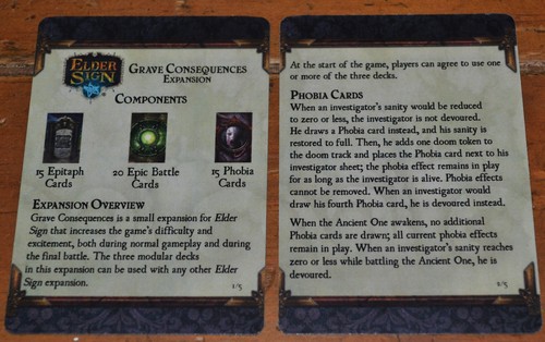 Elder Sign Grave Consequences Expansion Board Game Monopolis Elder Sign Grave Consequences Expansion Tabletop, Board and Card Game