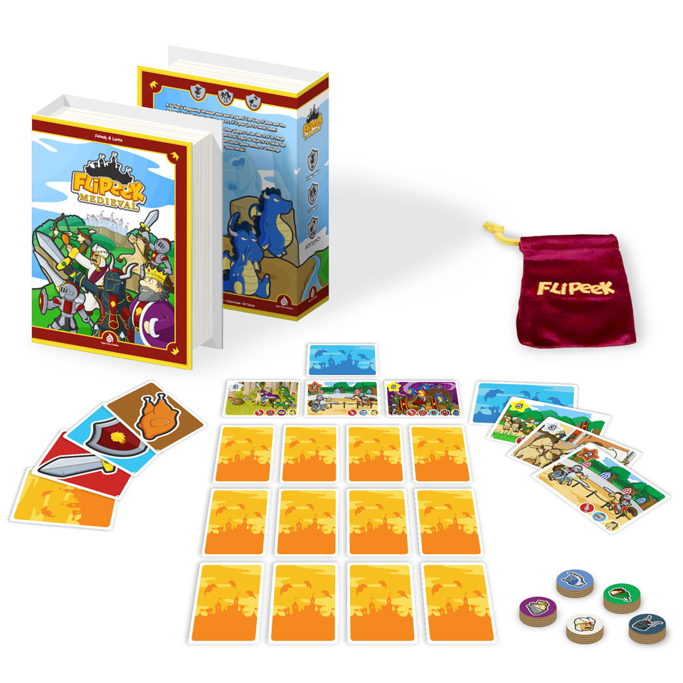 Monopolis Flipeek Medieval Base Tabletop, Board and Card Game