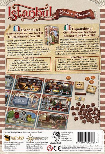 Istanbul: Mocha & Baksheesh board game Monopolis Istanbul Mocha & Baksheesh Expansion Tabletop, Board and Card Game