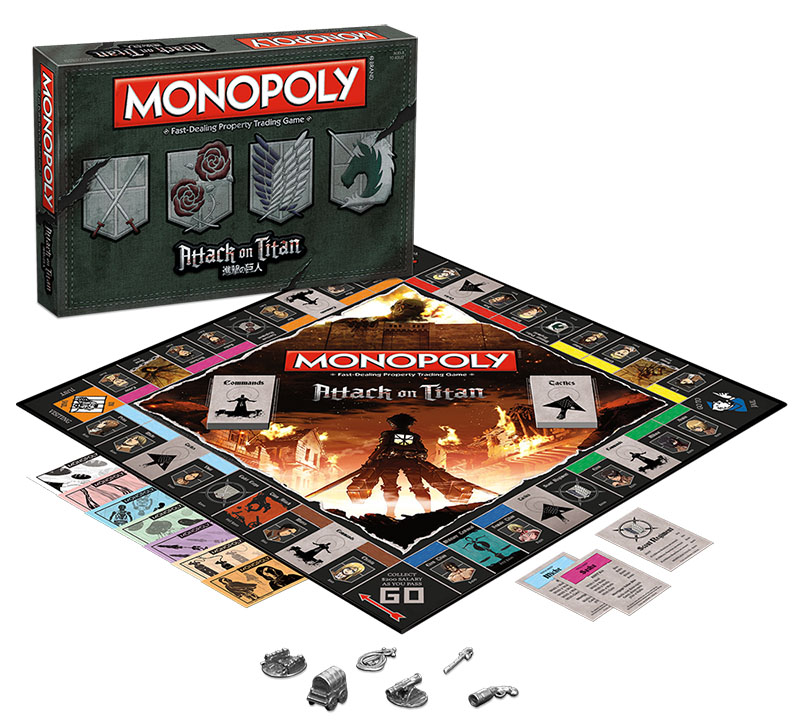 Monopolis Monopoly Attack on Titan Base Tabletop, Board and Card Game