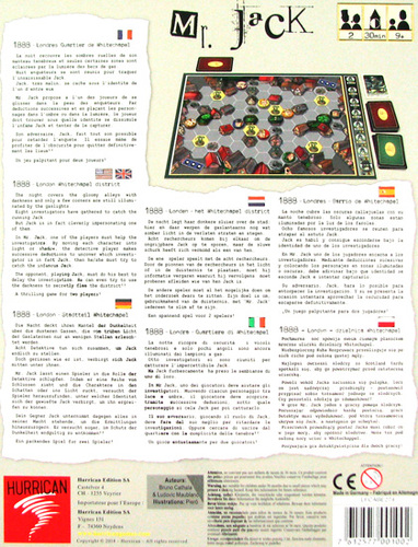 Monopolis Mr. Jack Base Tabletop, Board and Card Game