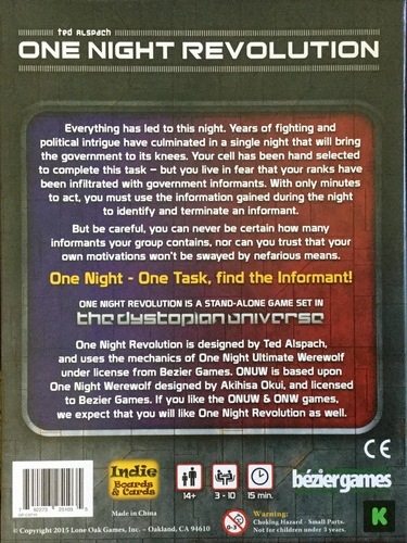 Monopolis One Night Revolution Base Tabletop, Board and Card Game