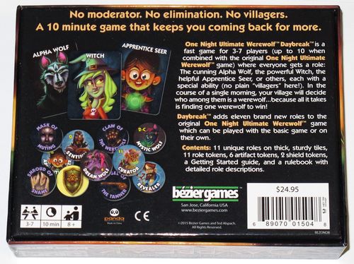 One Night Ultimate Werewolf Daybreak Board Game Monopolis One Night Ultimate Werewolf Daybreak Base Tabletop, Board and Card Game