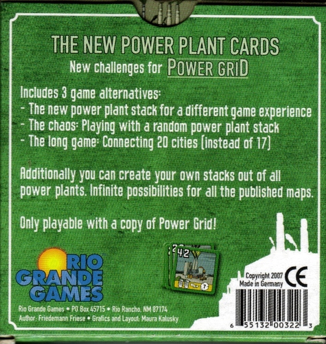 Monopolis Power Grid: The New Power Plant Cards Expansion Tabletop, Board and Card Game