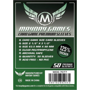 Monopolis Mayday Premium 63.5x88 Card Sleeve Board Game Accessories