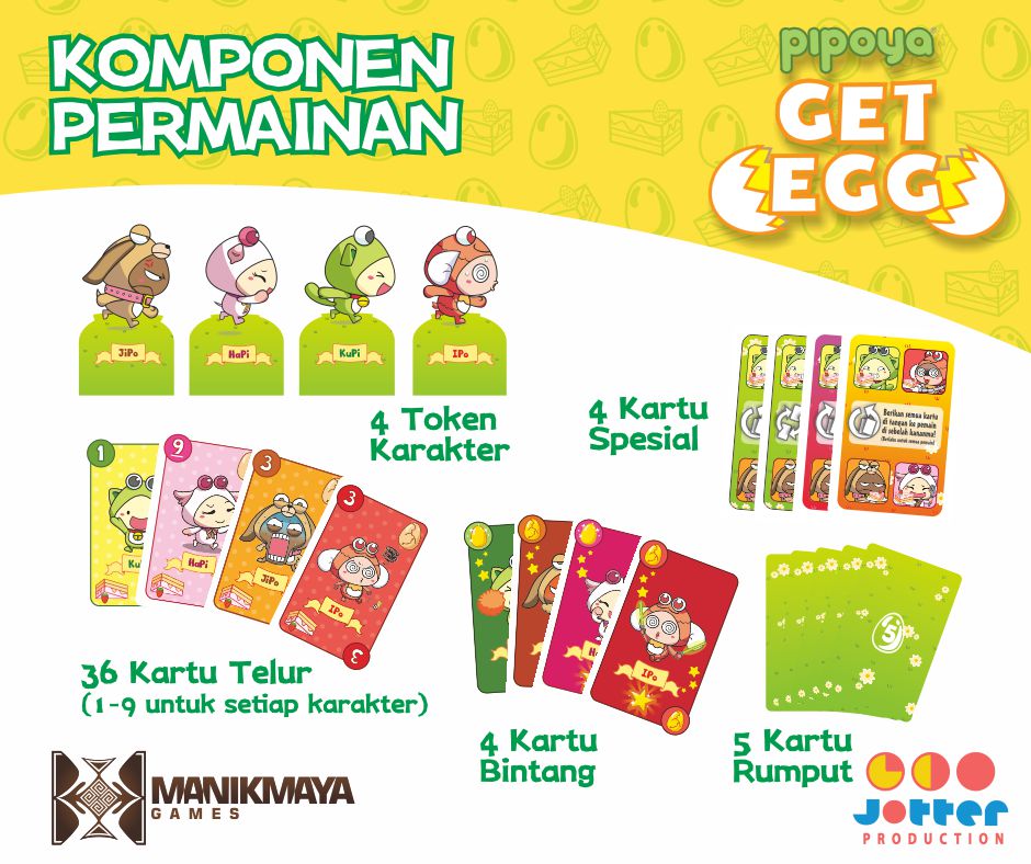 PiPoYa Get Egg Card Game Monopolis Pipoya Get Egg Base Tabletop, Board and Card Game
