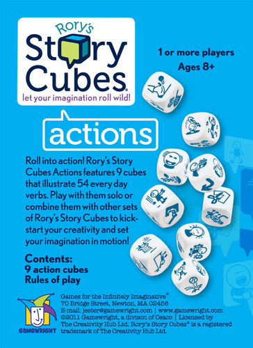 Rory's Story Cube Actions Dice Storytelling Game Monopolis Rory Story Cube Actions Base Tabletop, Board and Card Game