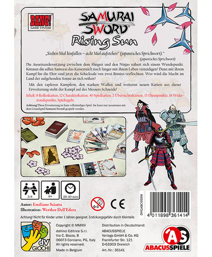 Samurai Sword Expansion Rising Sun Card Game Monopolis Samurai Sword Rising Sun Expansion Tabletop, Board and Card Game