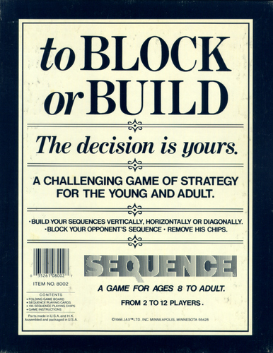 Sequence Board Game Monopolis Sequence Base Tabletop, Board and Card Game