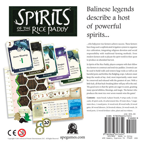 Monopolis Spirits of the Rice Paddy Board Game Base Tabletop, Board and Card Game