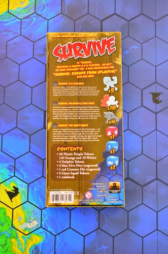 Monopolis Survive Escape from Atlantis Dolphins + Squids + 5-6 Players Expansion Tabletop, Board and Card Game