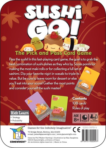 Monopolis Sushi GO! Board Game Base Tabletop, Board and Card Game