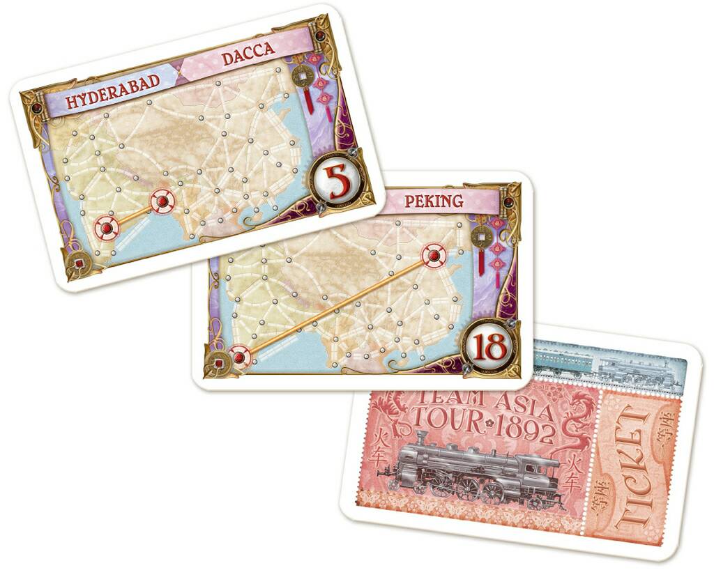 Ticket to Ride: Team Asia & Legendary Asia Monopolis Ticket to Ride Team Asia and Legendary Asia Expansion Tabletop, Board and Card Game