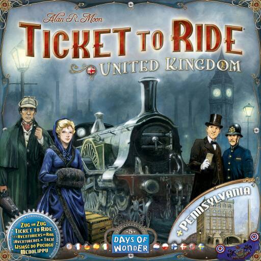 Ticket to Ride: UK and Pennsylvania Monopolis Ticket to Ride UK and Pennsylvania Expansion Tabletop, Board and Card Game