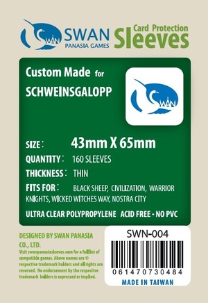 Monopolis Swan Panasia Schweinsgalopp Mini Chimera Thin 43x65 Card Sleeve Board Game Accessories