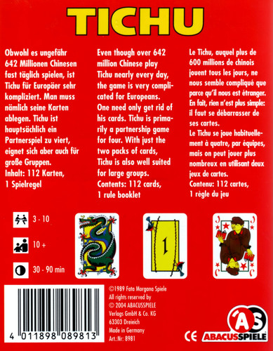 Tichu Card Game Monopolis Tichu Base Tabletop, Board and Card Game