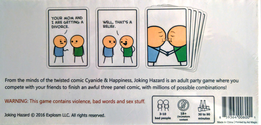 Joking Hazard Card Game Monopolis Joking Hazard Base Tabletop, Board and Card Game