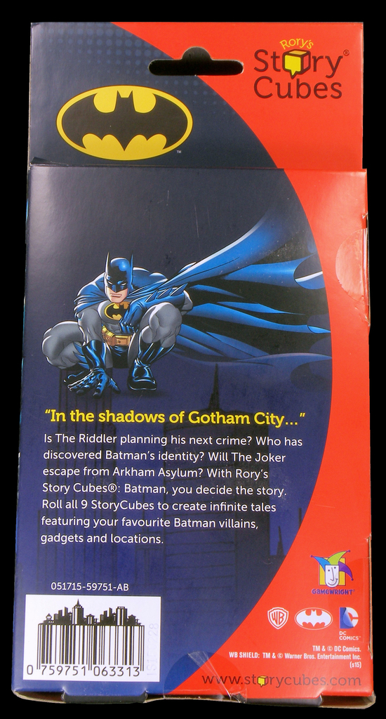 Rory's Story Cube Batman Dice Storytelling Game Monopolis Rory Story Cube Batman Base Tabletop, Board and Card Game