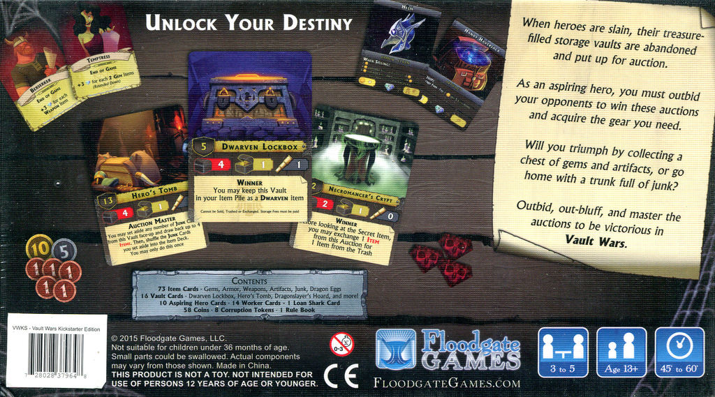 Monopolis Vault Wars Board Game Base Tabletop, Board and Card Game